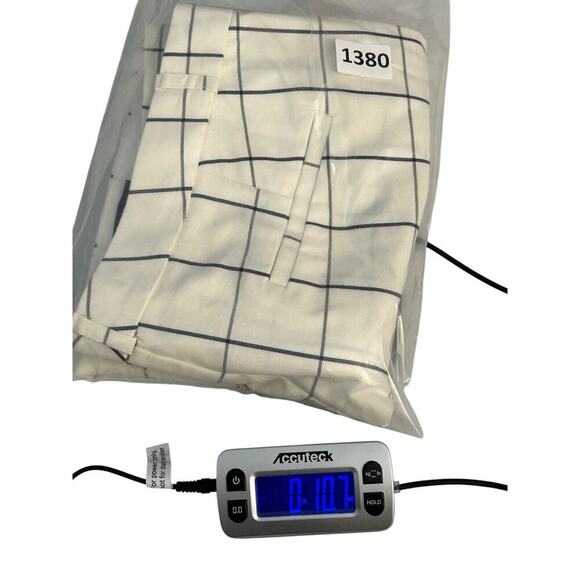 Banana Republic Ryan Pants Size 14L White Black Checkered Mid Rise Straight Leg - Picture 13 of 13